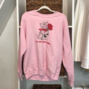 Pink Cat Sweatshirt from Pacsun